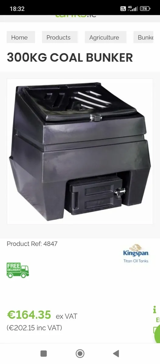 Huge Quality Fuel Coal Brequette Storage Box Bunke - Image 2