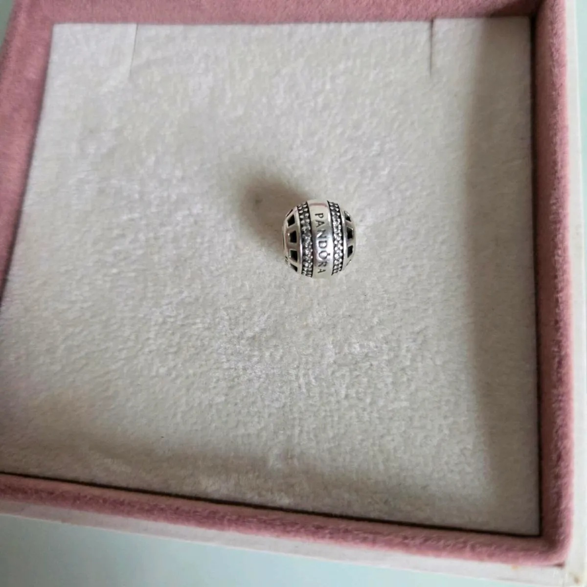 Pandora logo charm round sparkly excellent conditi - Image 4
