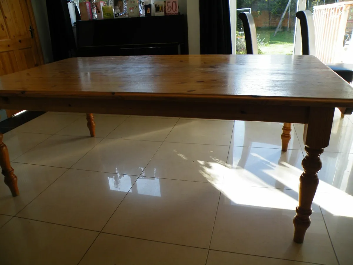 Large Solid Pine Table - Image 2