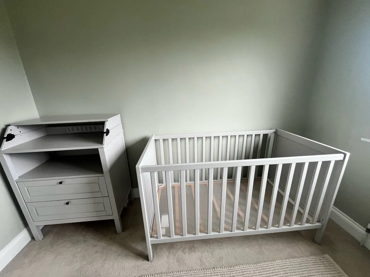 Cot and Changing Table - Image 1