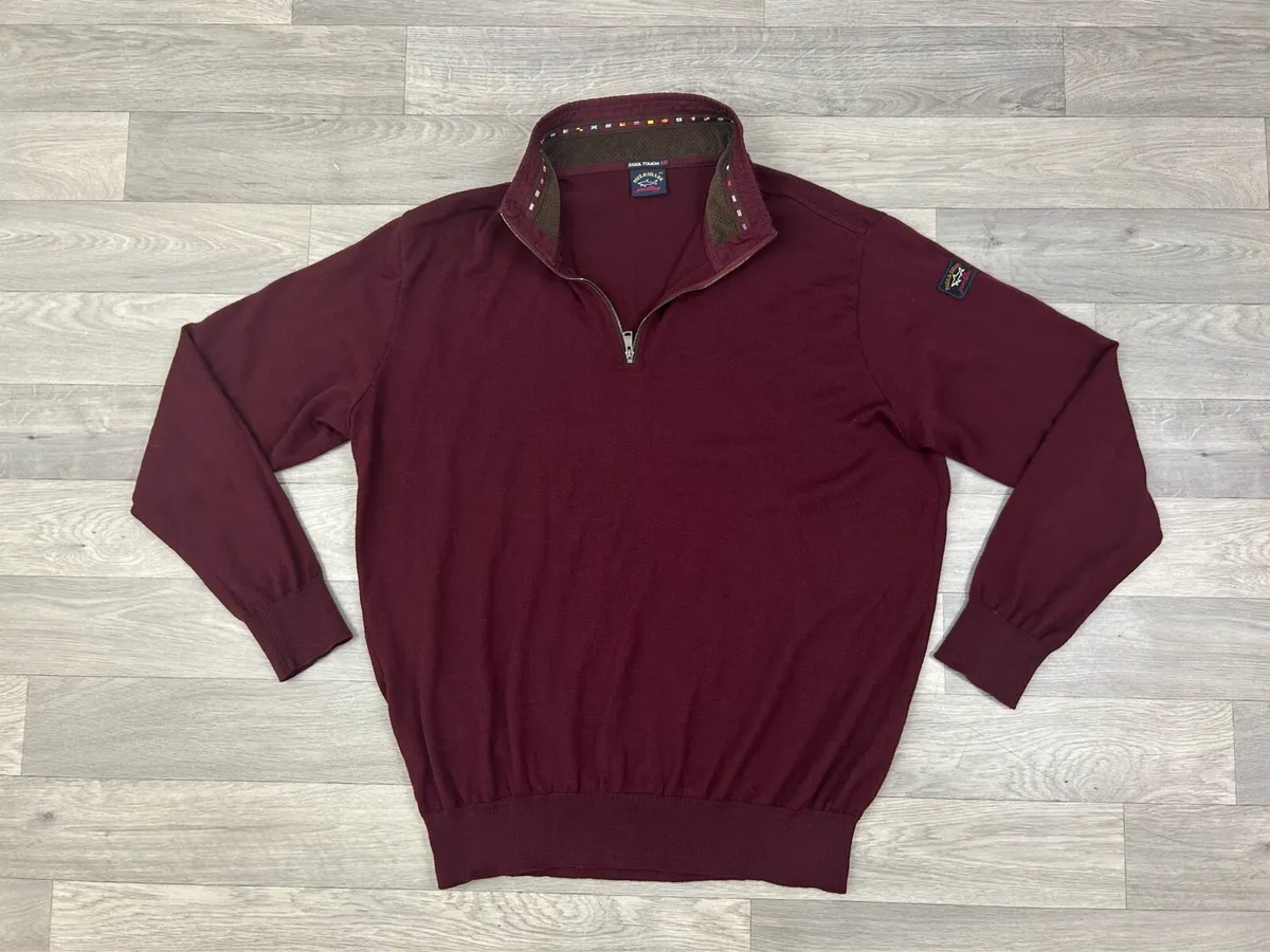 Paul & Shark Merino Wool Half Zip Jumper Mens XXL - Image 1