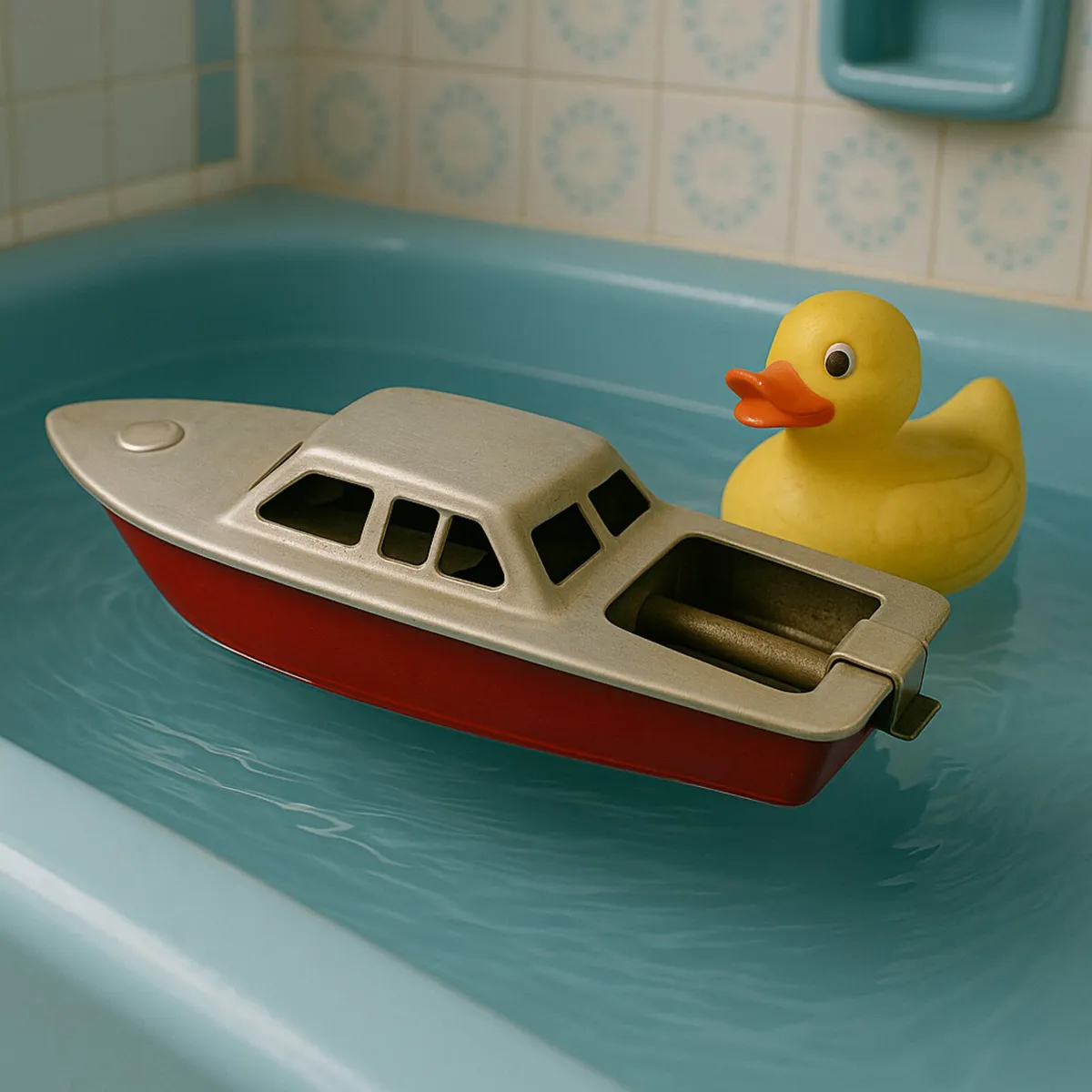 vintage RARE speed boat toy RETRO CHRISTMAS GIFT - Image 2