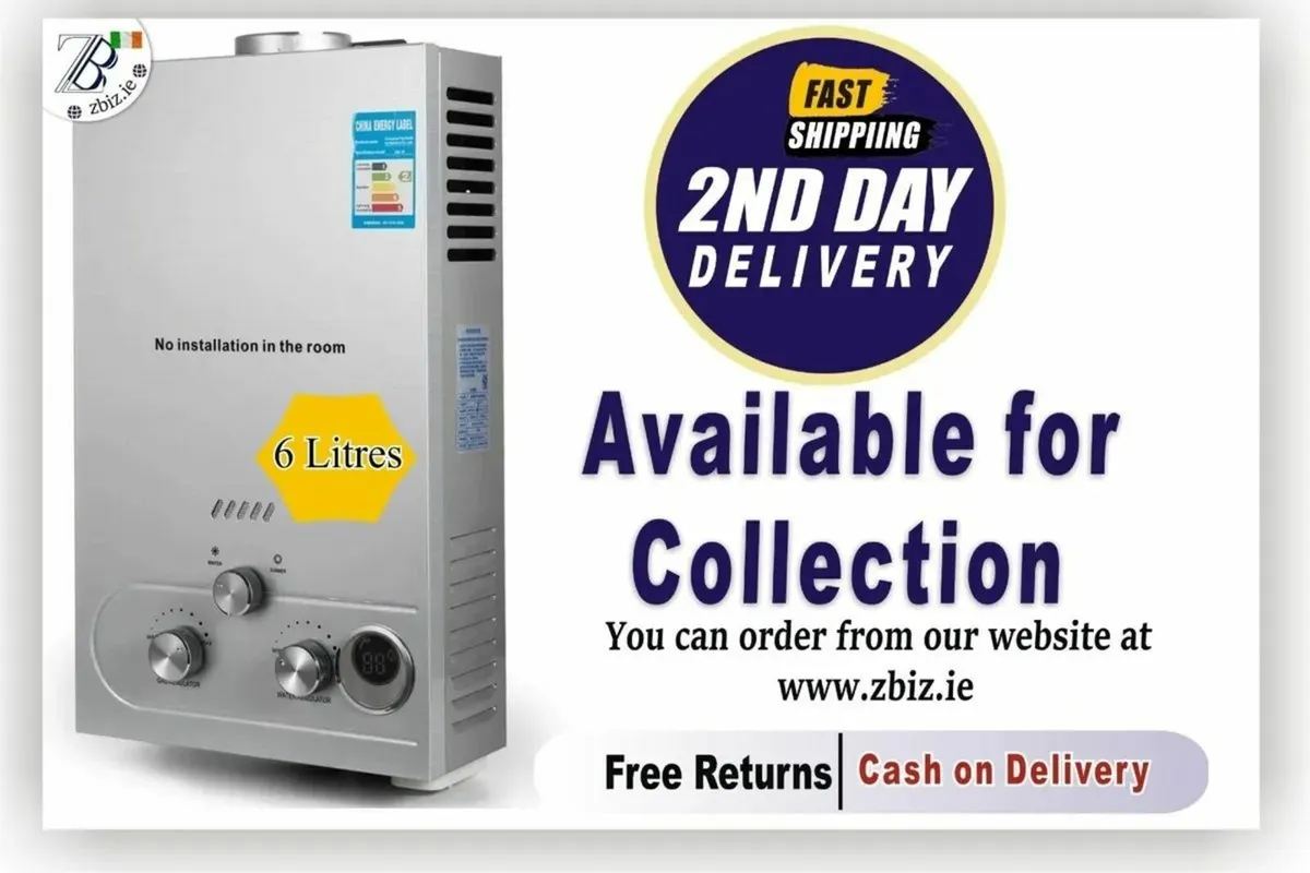 Tankless 6L LPG Hot Water Instant Gas Water Heater - Image 1