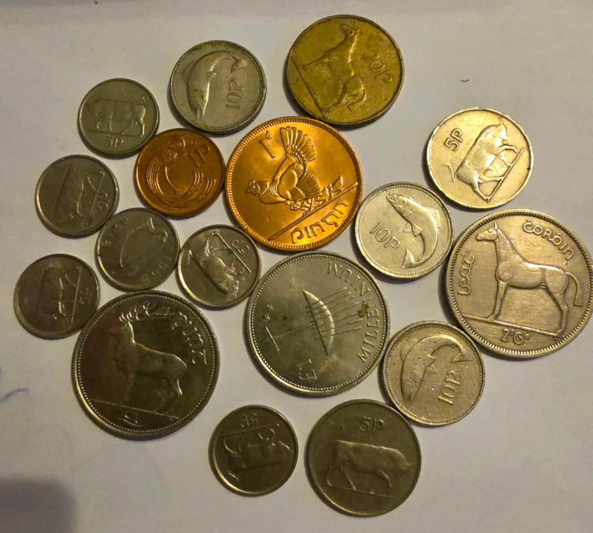 Lot of mixed irish coins