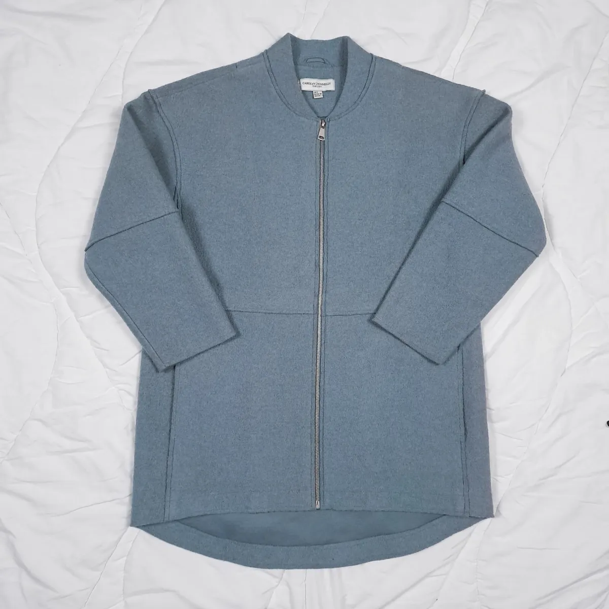 Carolyn Donnelly Blue Wool Mid Length Coat 10UK - Image 2
