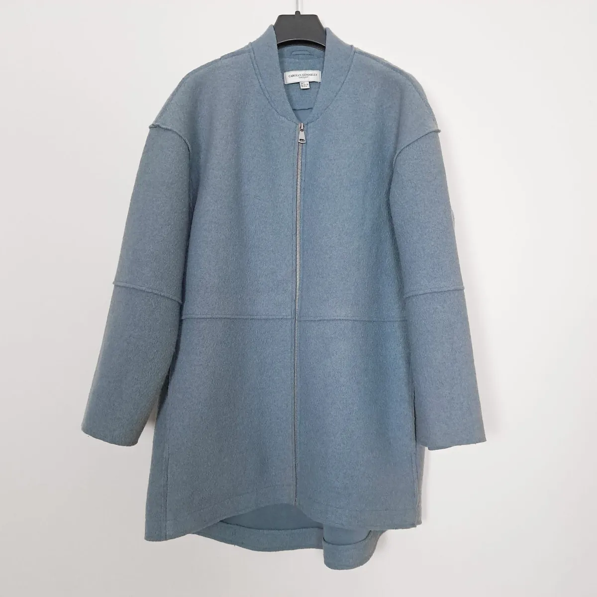 Carolyn Donnelly Blue Wool Mid Length Coat 10UK - Image 1