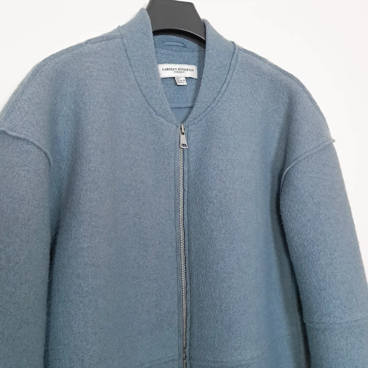 Carolyn Donnelly Blue Wool Mid Length Coat 10UK - Image 4