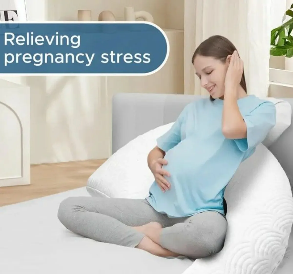 Pregnancy Pillow with Soft Memory Foam - Image 2