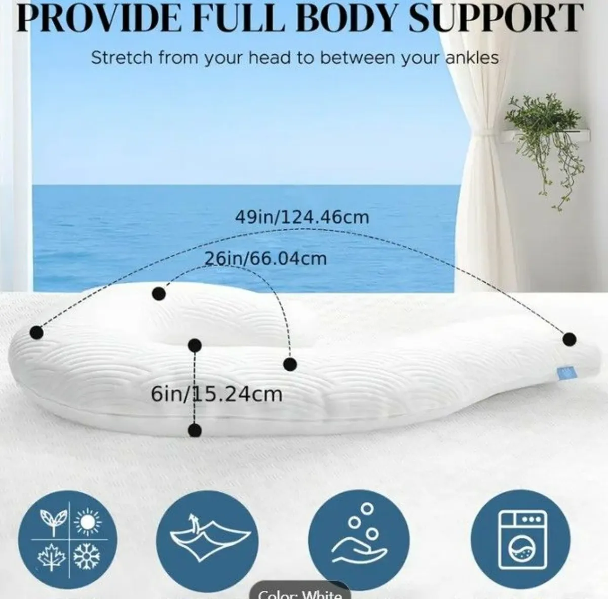 Pregnancy Pillow with Soft Memory Foam - Image 4