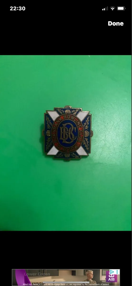 Old bowling badge - Image 1
