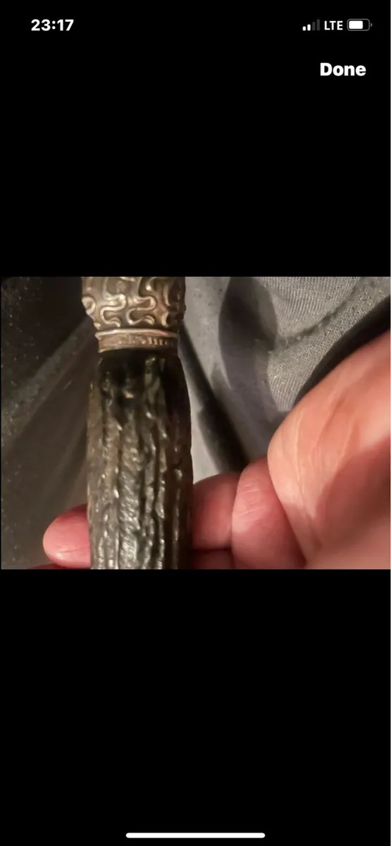Antique ebony fire poker - Image 1