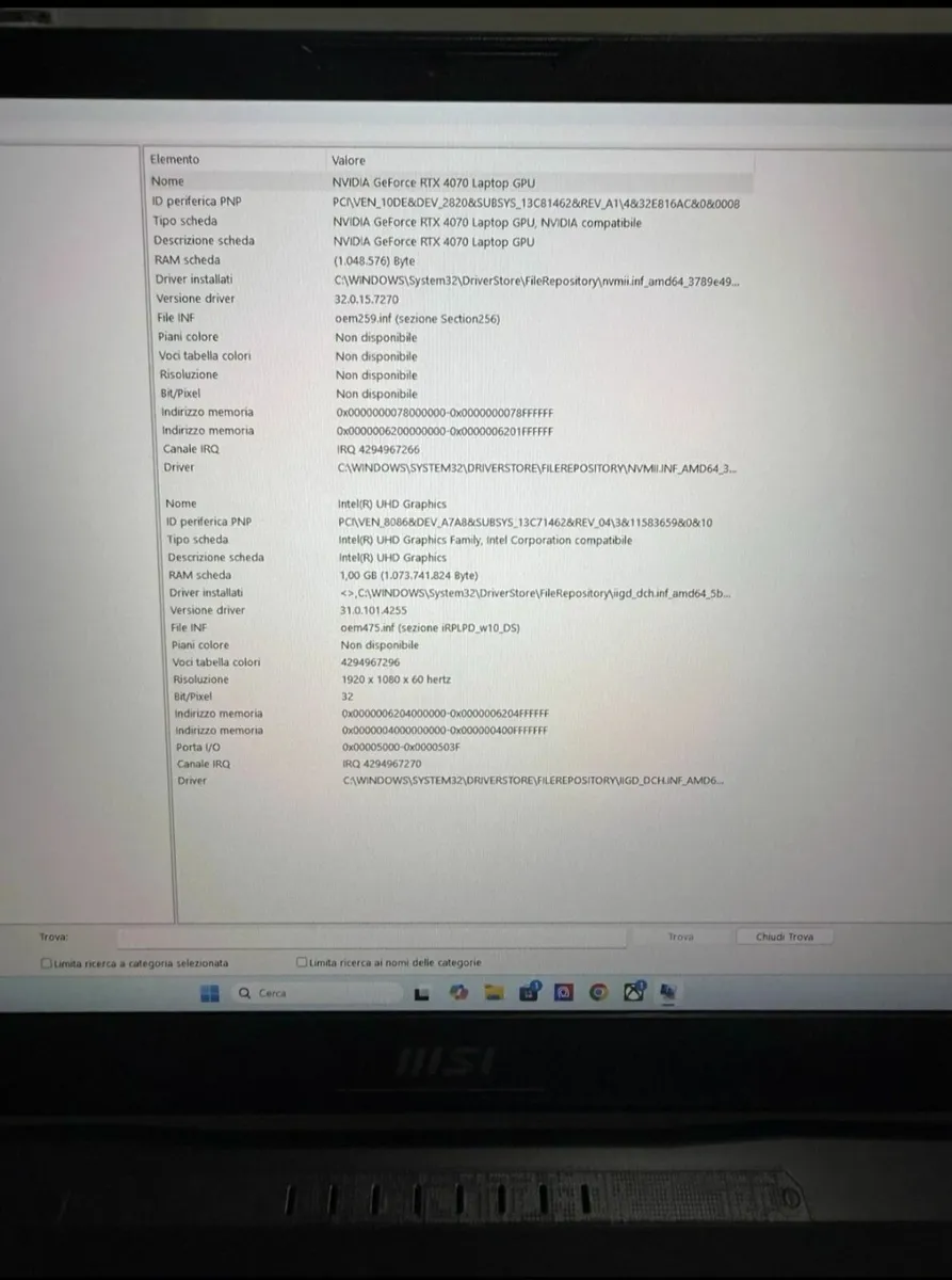 MSI Katana 17.3 Full, i7 , 4070 , 1 tb ssd,16 ram - Image 3