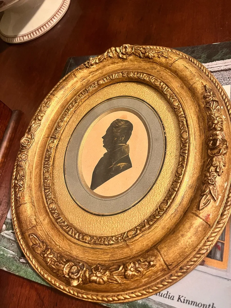 Antique Miniature Portrait Silhouette - Image 1