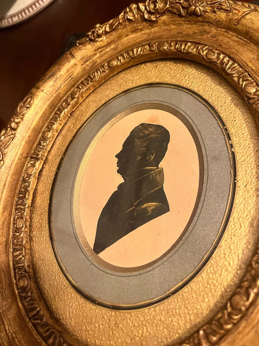 Antique Miniature Portrait Silhouette - Image 2