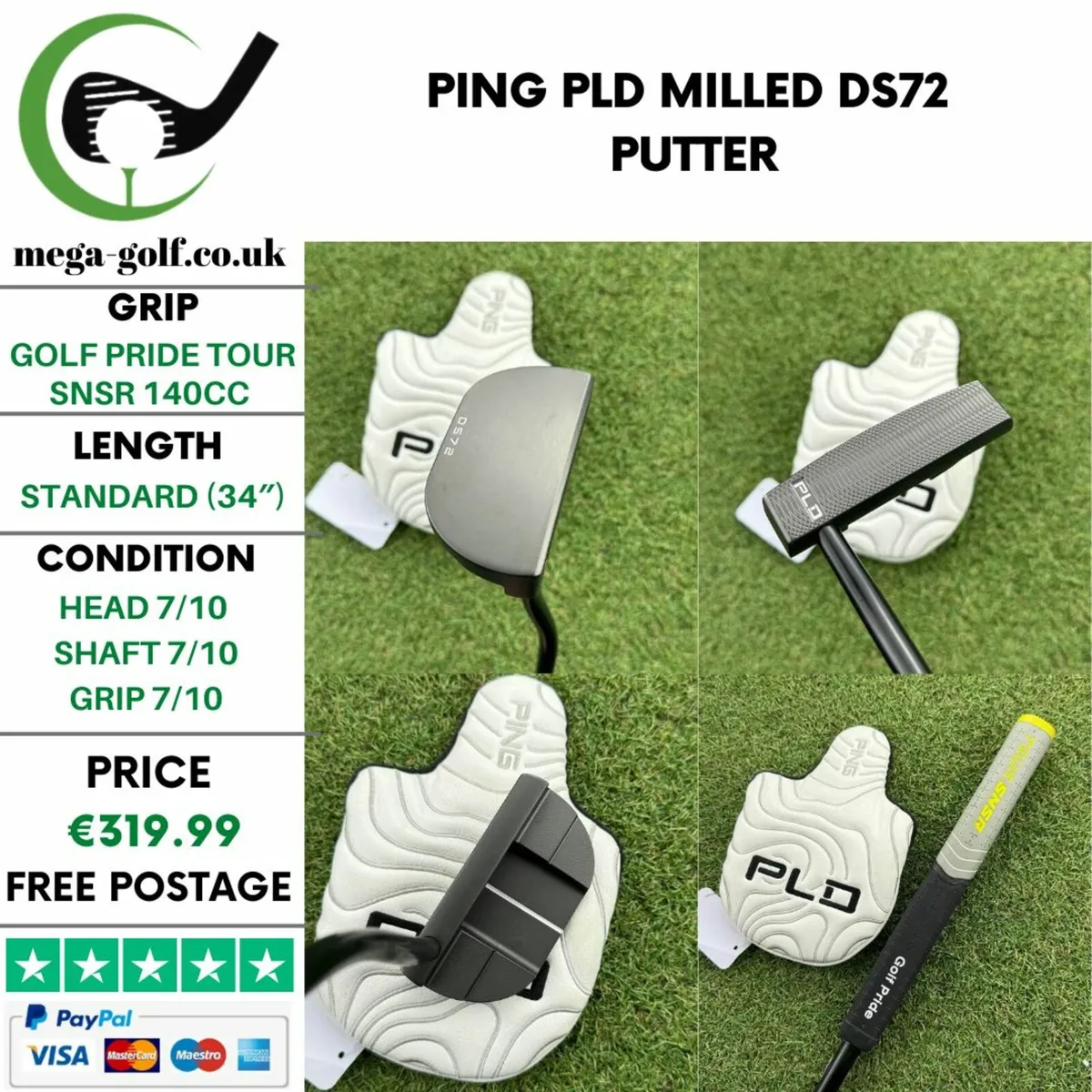 Ping PLD Milled DS72 Putter / 34″ - Image 1