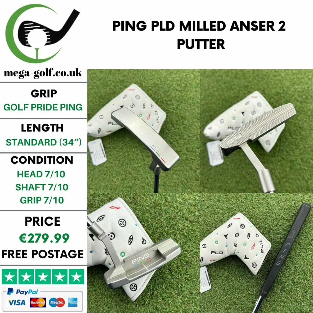 Ping PLD Milled Anser 2 Putter / 34″ - Image 1