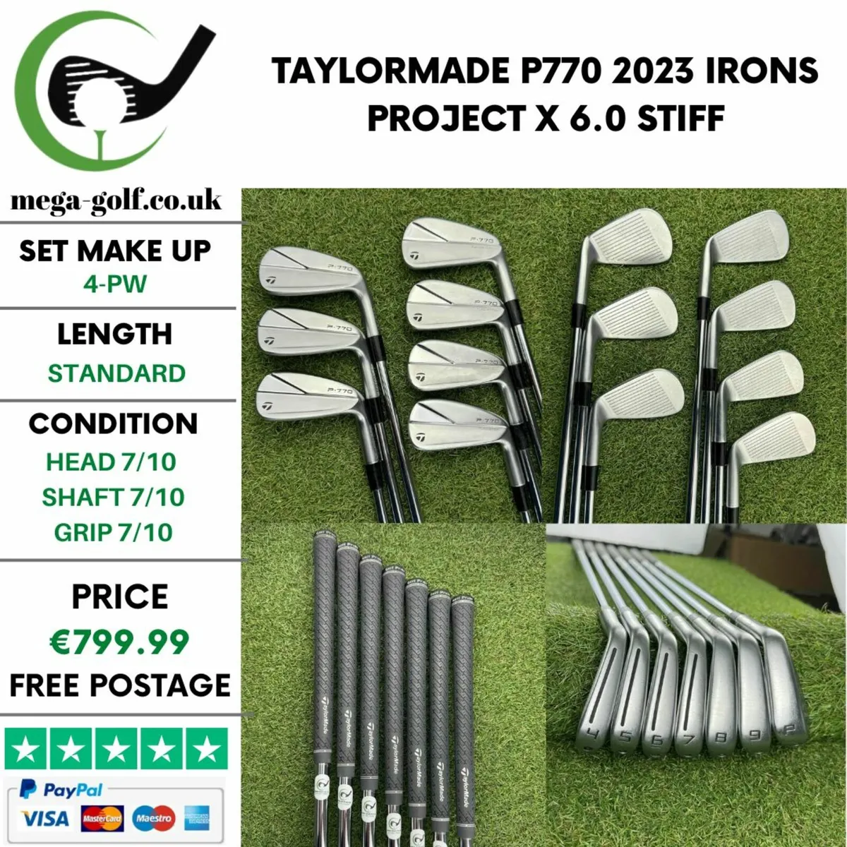 Taylormade P770 2023 Irons / 4-Pw / Stiff - Image 1
