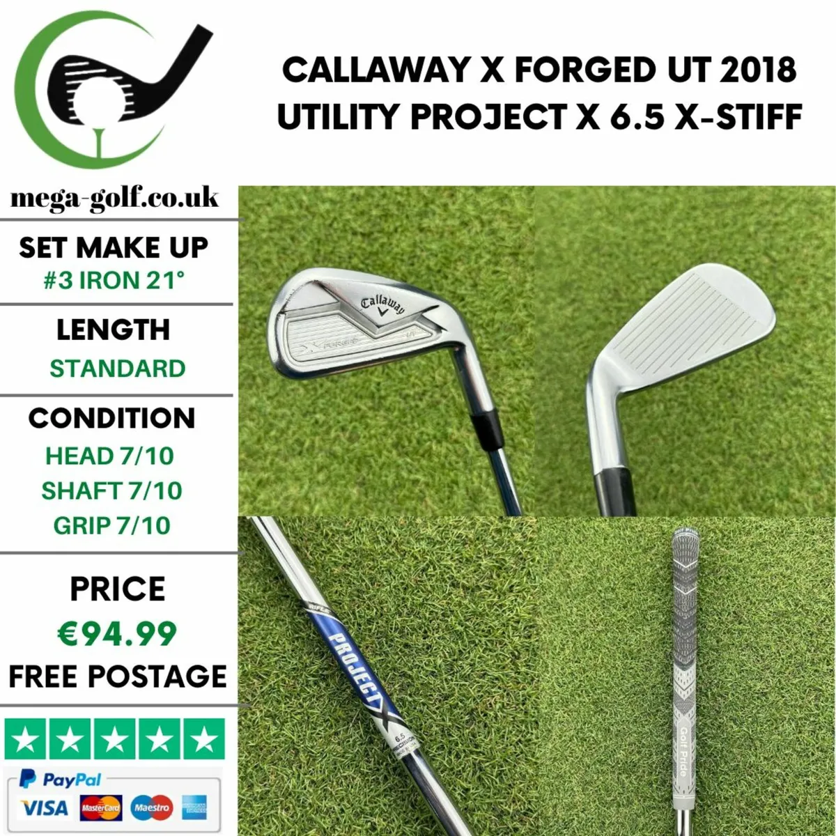 Callaway X Forged UT 2018 Utility #3 Iron 21° - Image 1