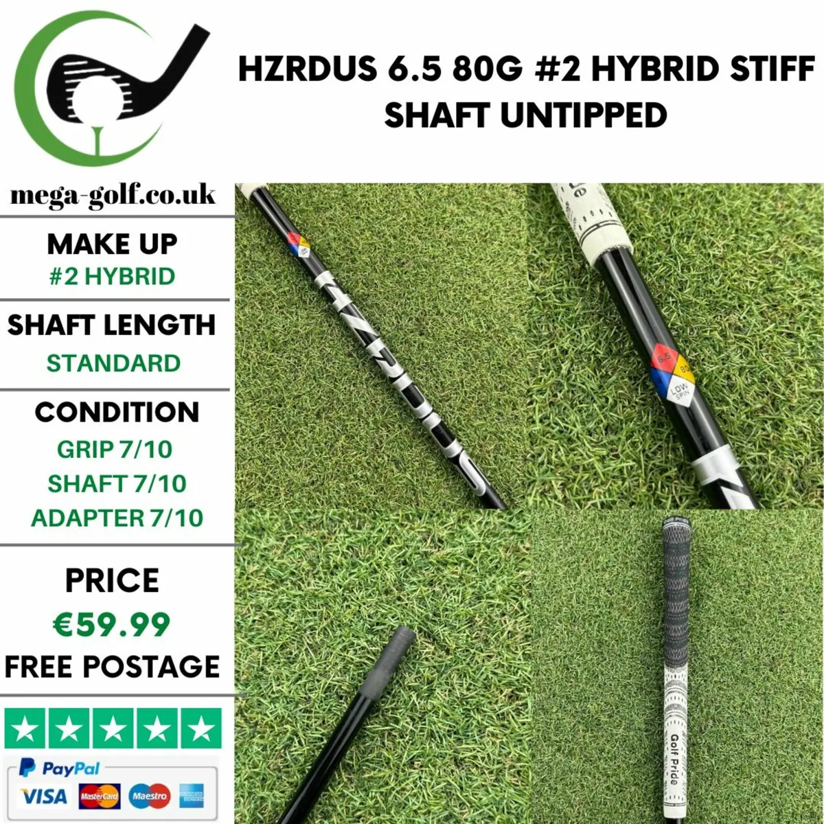 Hzrdus 6.5 80G #2 Hybrid Stiff Shaft / Untipped - Image 1