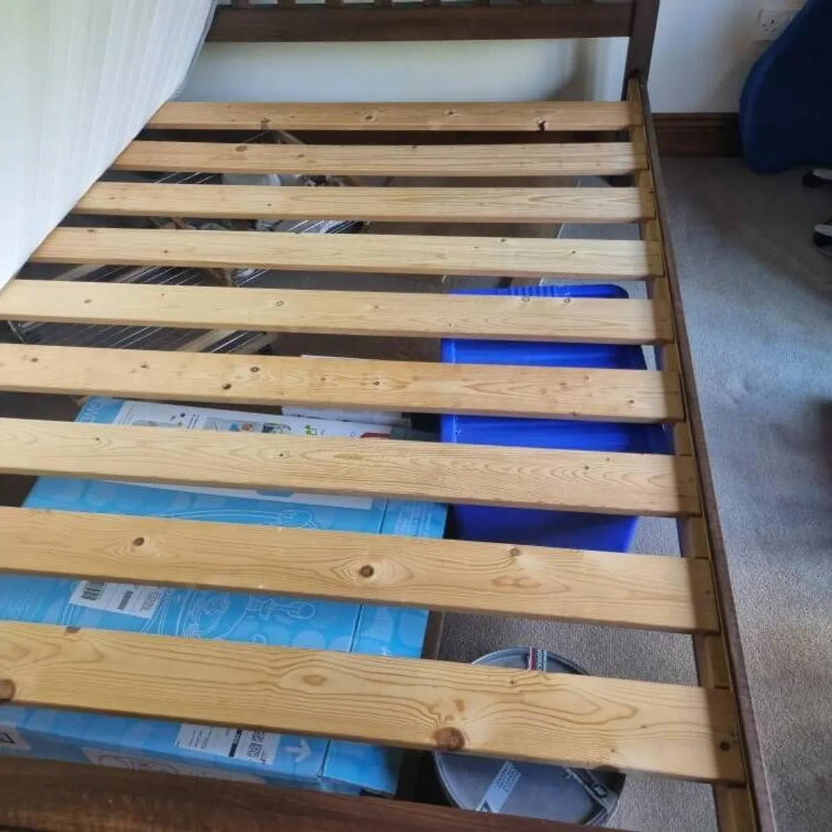 king size bed, mattress and drawers - Image 2