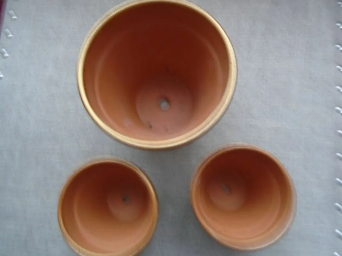 Gold pots. Craft supplies,Terracotta pots, - Image 3