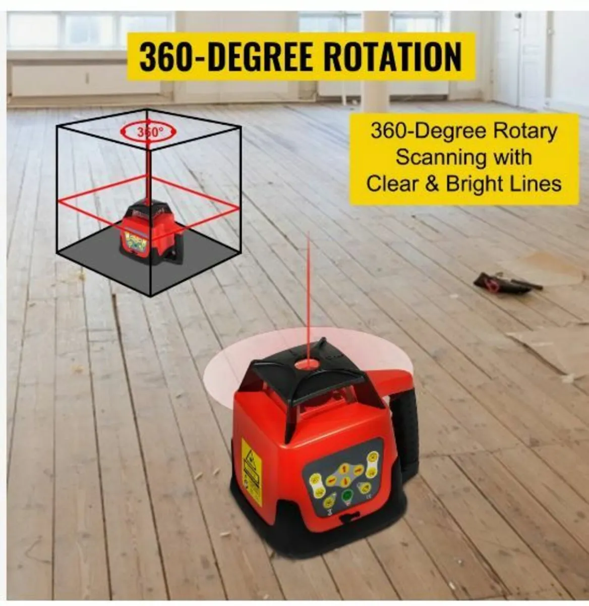 Red Rotary Laser Level Self Leveling - Image 3
