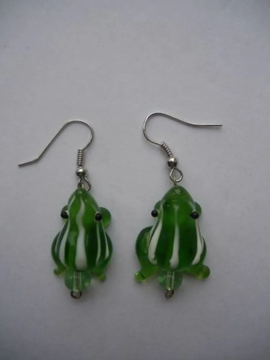 Frog earrings, Halloween jewellery,Gift
