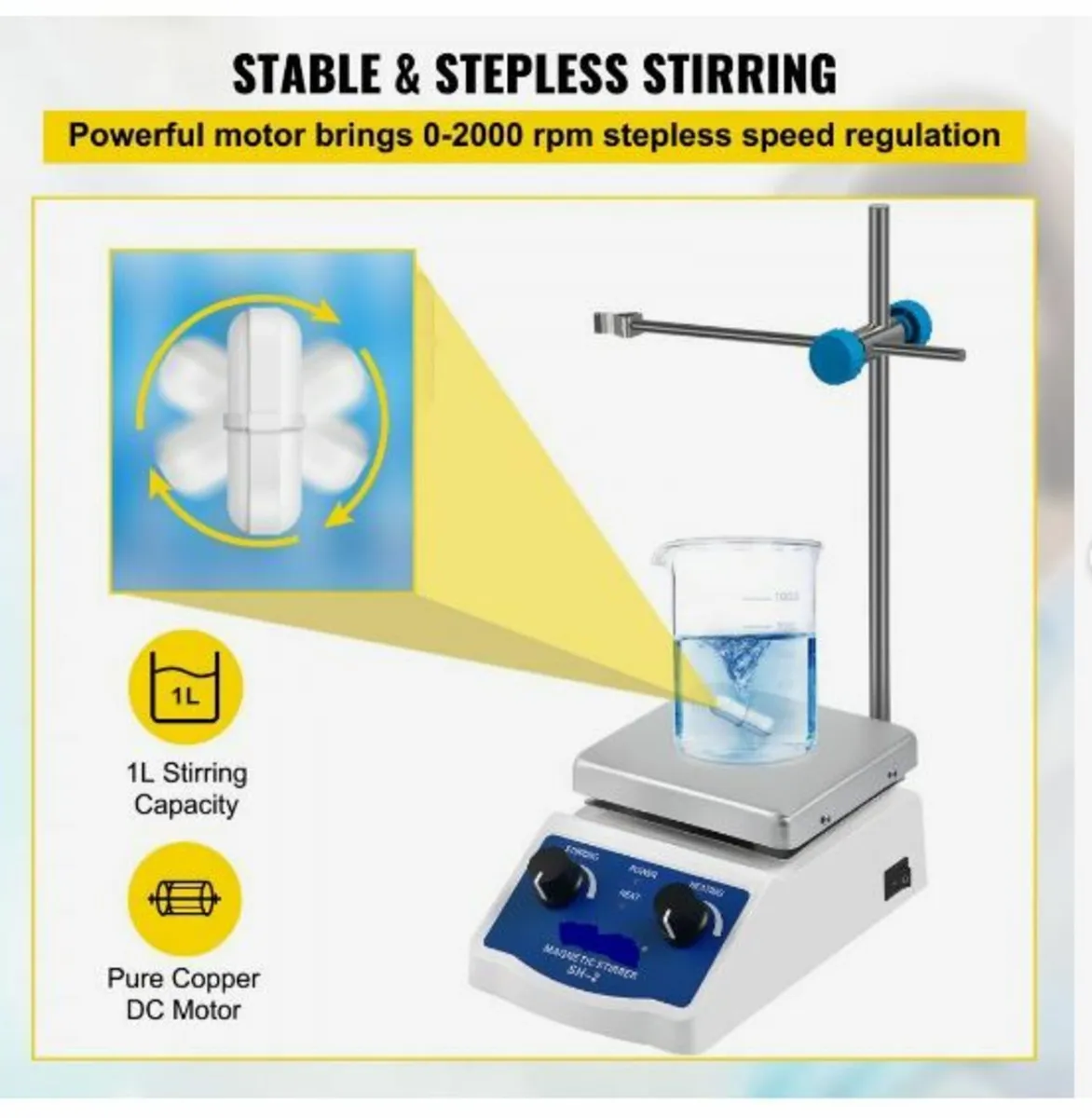 SH-2 Magnetic Stirrer Laboratory Magnetic - Image 2