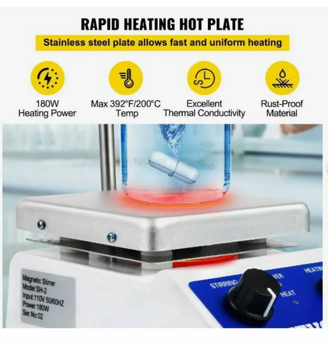 SH-2 Magnetic Stirrer Laboratory Magnetic - Image 4