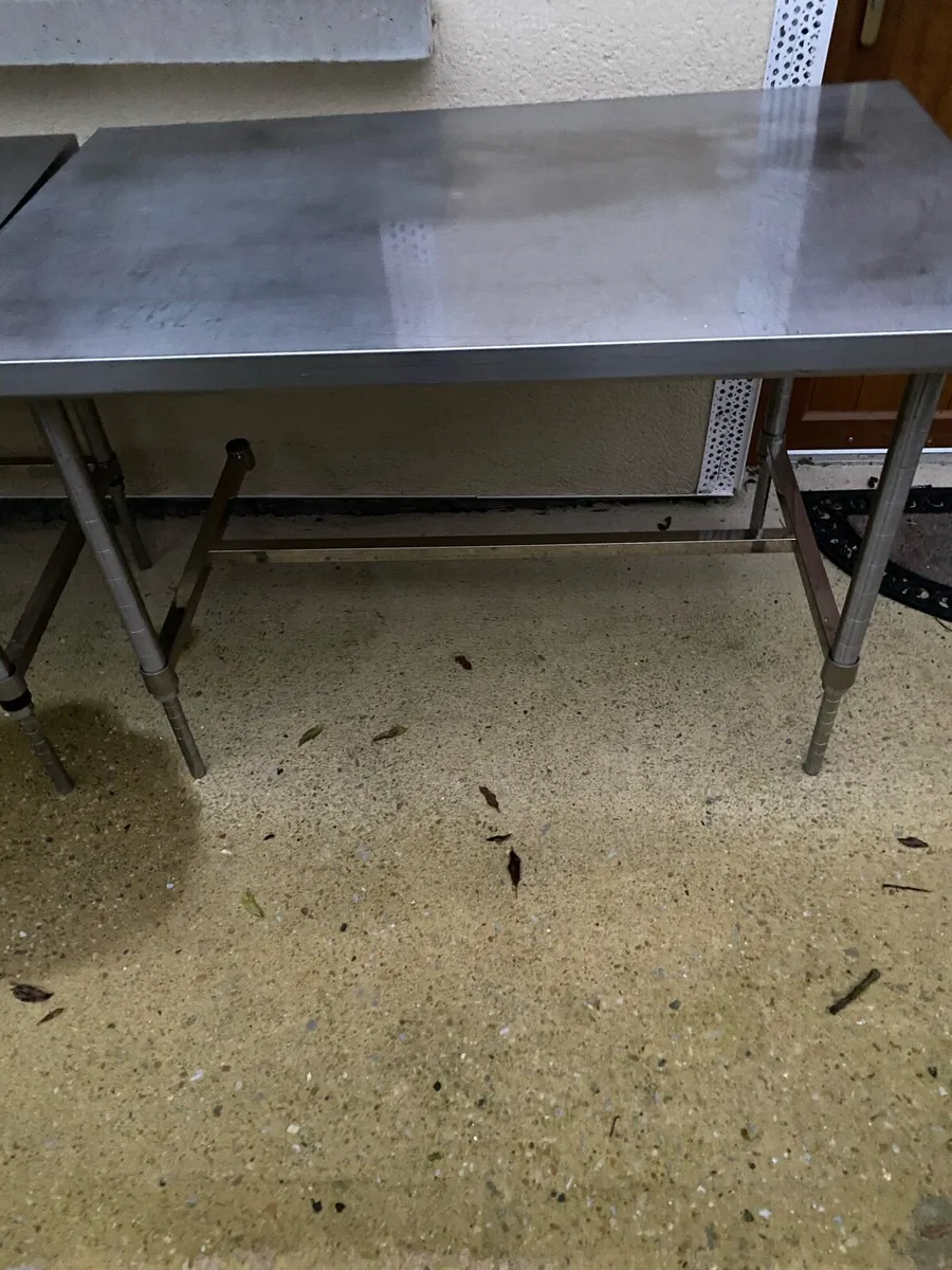 3 Stainless Steel Catering Tables - Image 2
