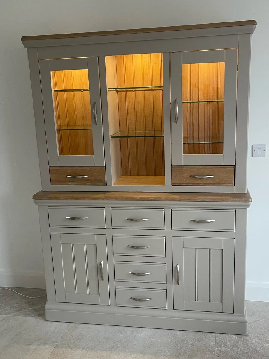 4 piece furniture set oak and grey - Image 2