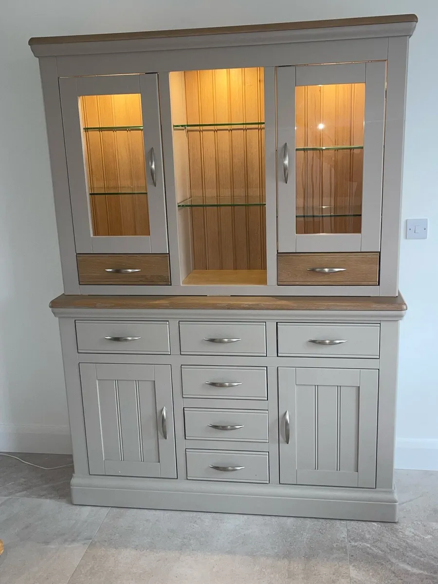 4 piece furniture set oak and grey - Image 3