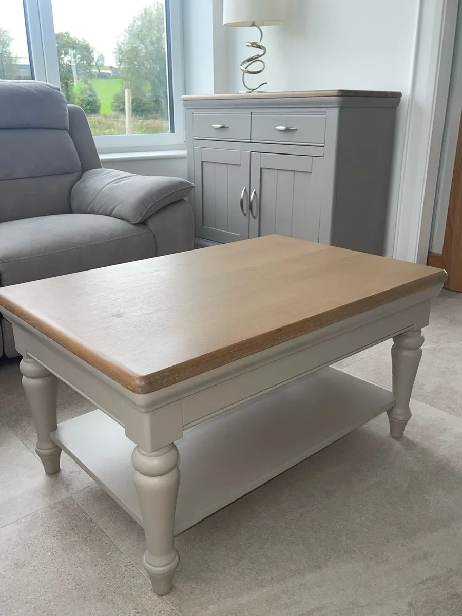 4 piece furniture set oak and grey - Image 4