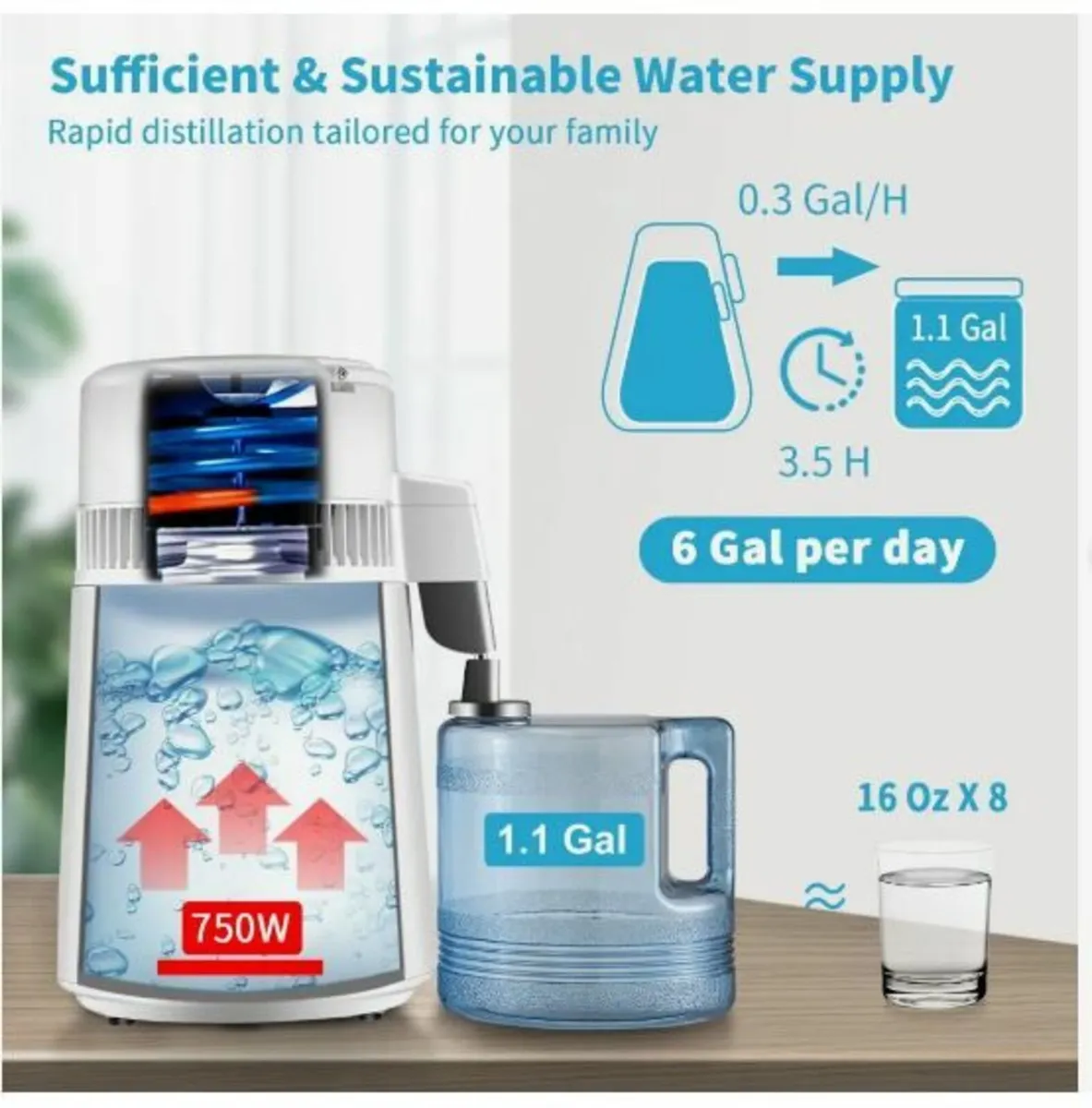 4L Water Distiller 1L/H Distilled Water - Image 2