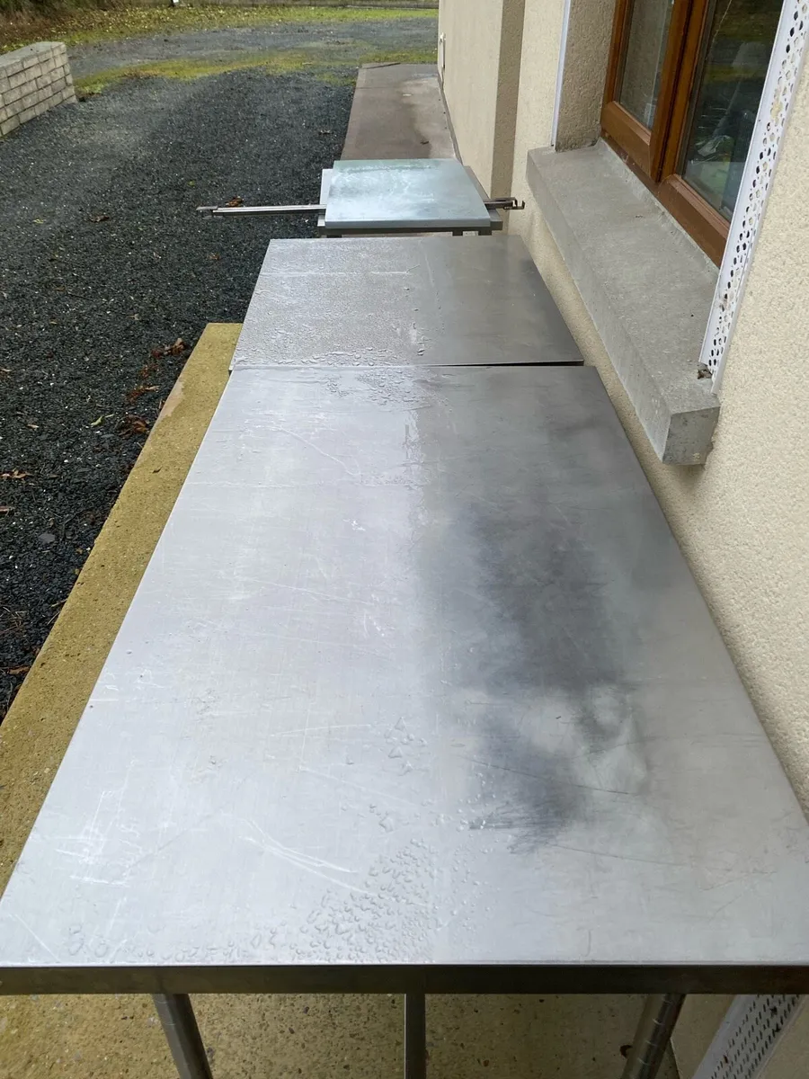 3 Stainless Steel Catering Tables - Image 1