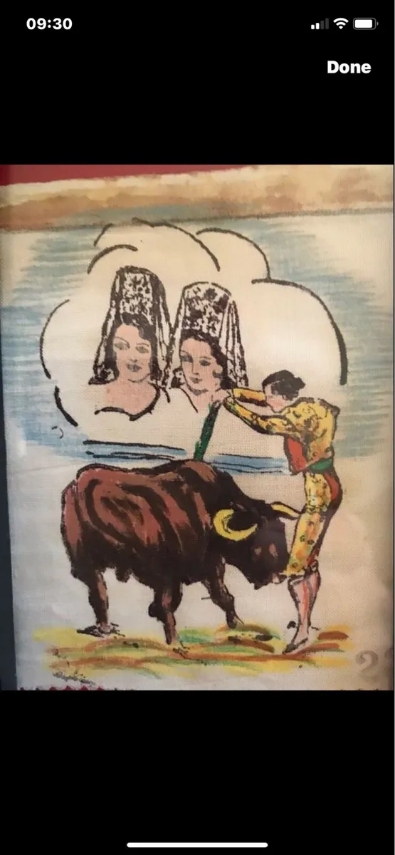 Spanish Bullfighting - Art on Linen - Image 4