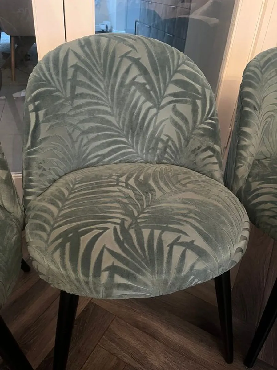 Teal Dining Chairs x 4 - Image 2