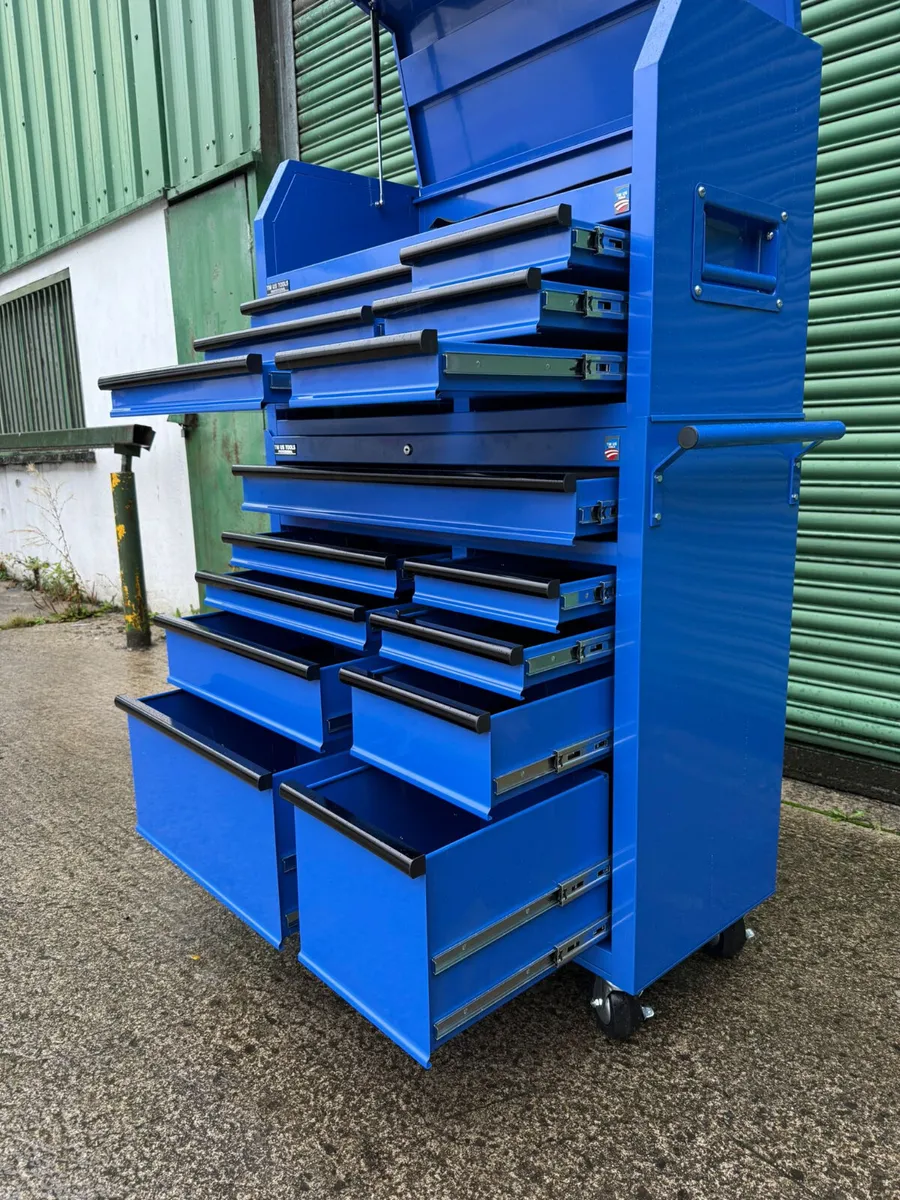 42″ 15 Drawer Blue Colour Tool Chest With Wheels - Image 1