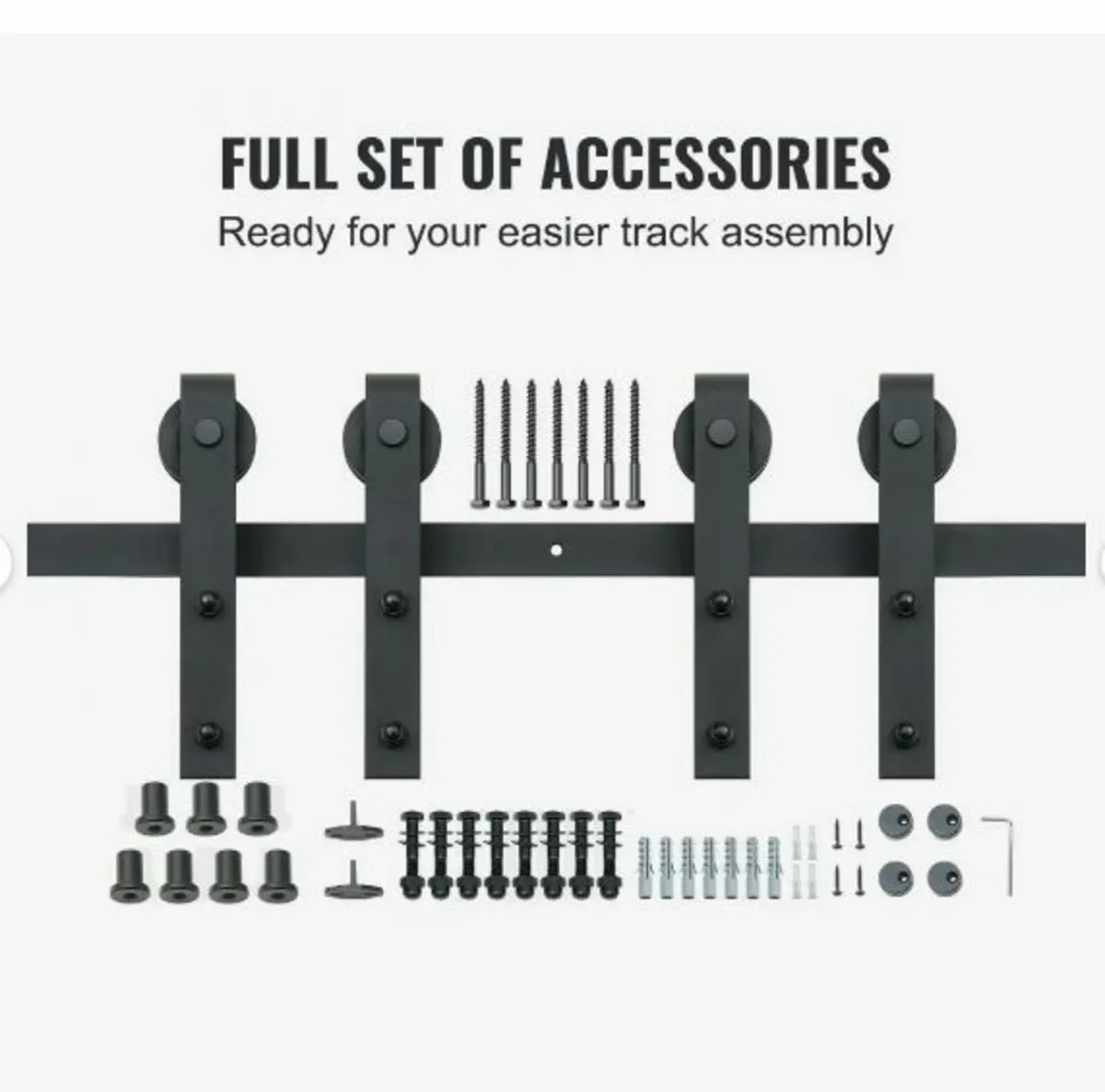 243.8 cm Sliding Barn Door Hardware Kit - Image 4