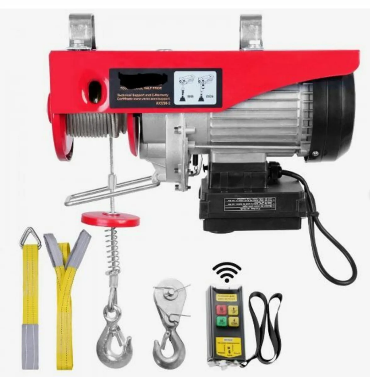 Electric Hoist, 998 kg Lifting Capacity, 1600W - Image 1