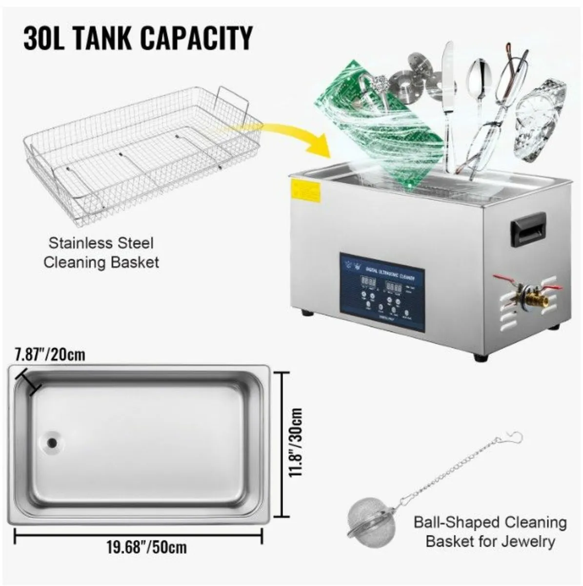 30L Dual Frequency Ultrasonic Cleaning Machine - Image 3
