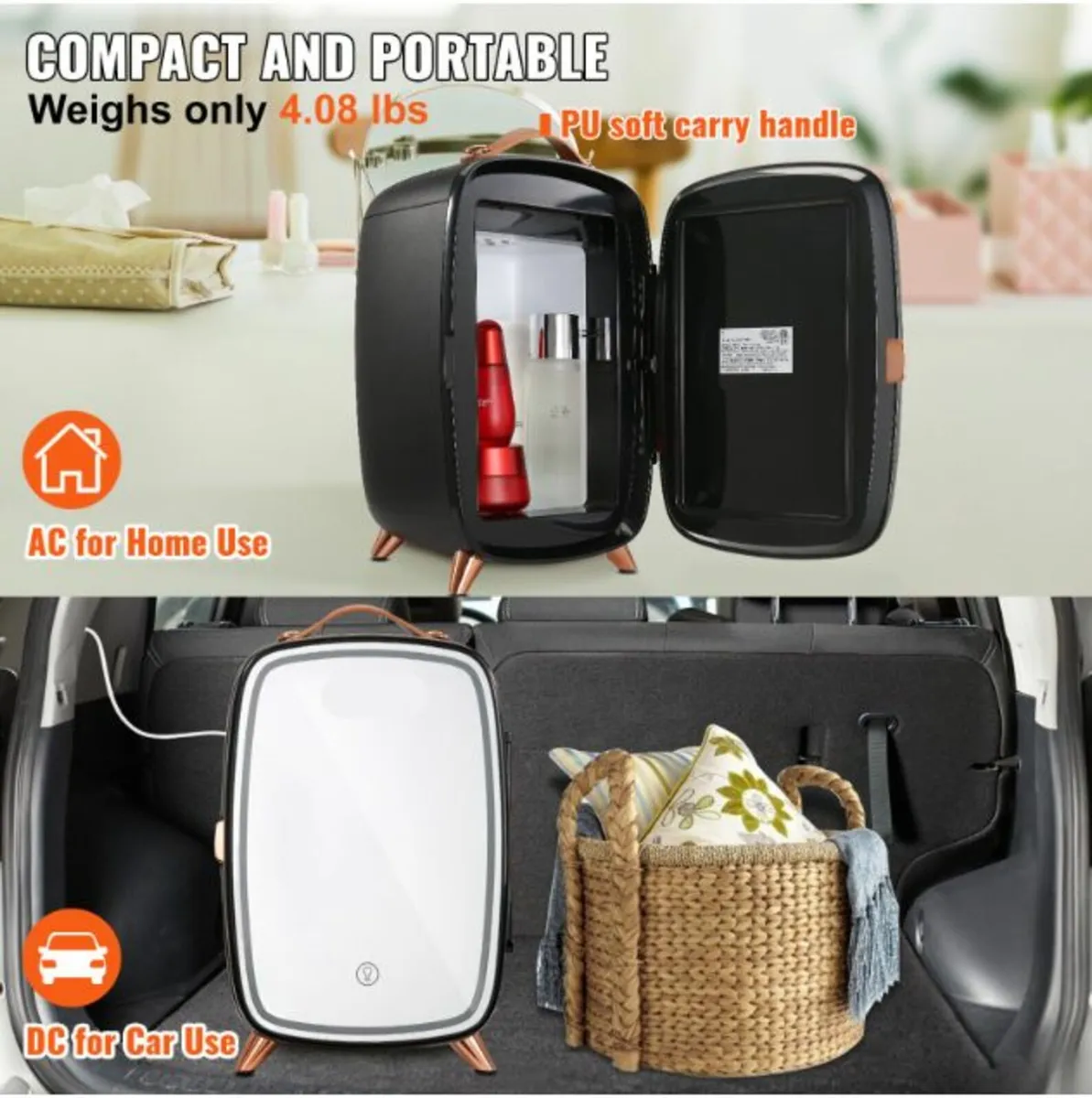 6L/8 Cans Compact Personal Fridge Mini Fridge - Image 4