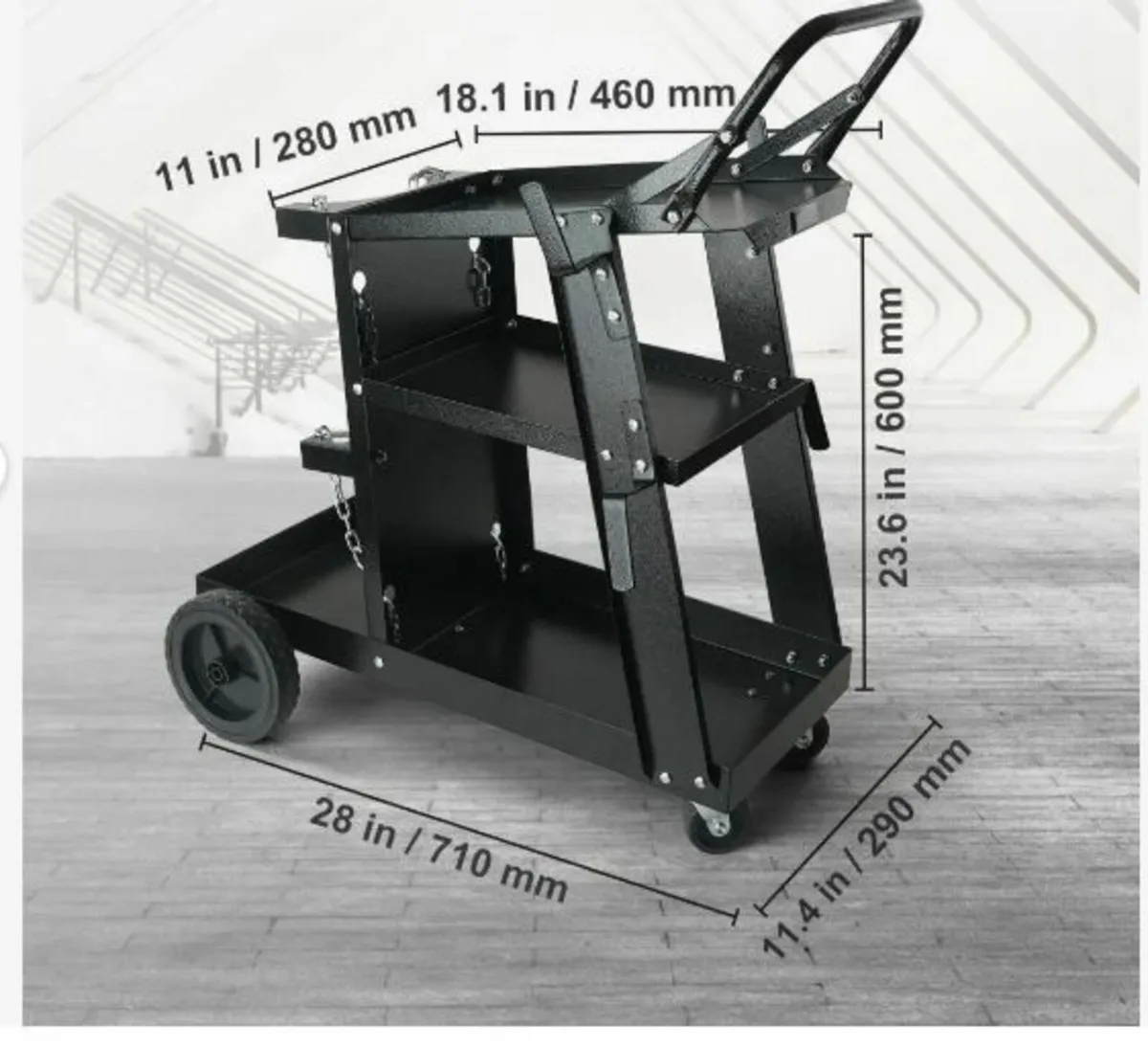 Welding Cart, 3-Tier Heavy Duty Welder - Image 3