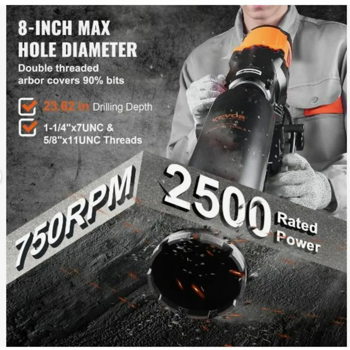 Wet&Dry Diamond Core Drill Machine Concrete - Image 3