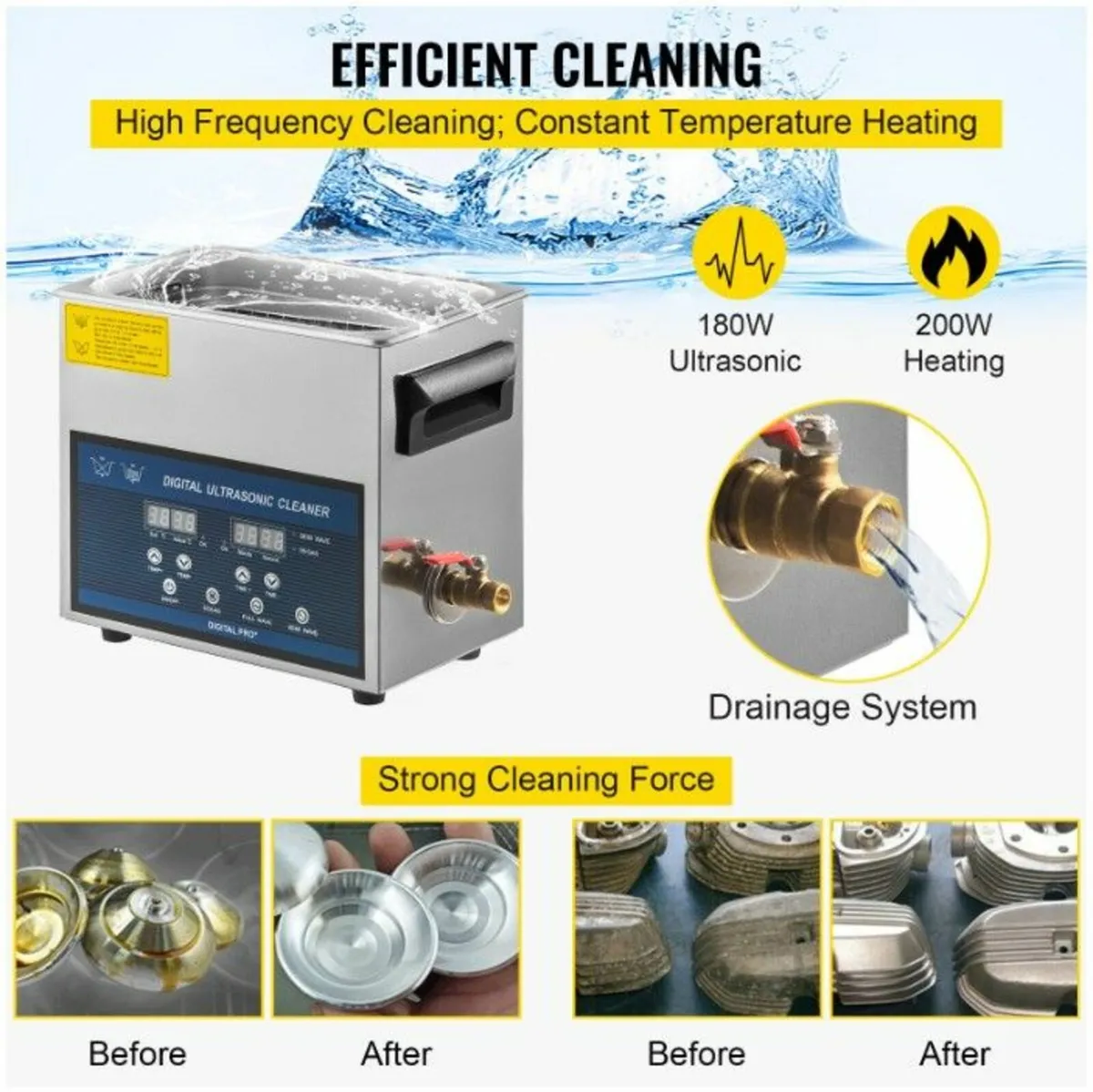 6L DUAL FREQUENCY Ultrasonic Cleaning Machine - Image 3