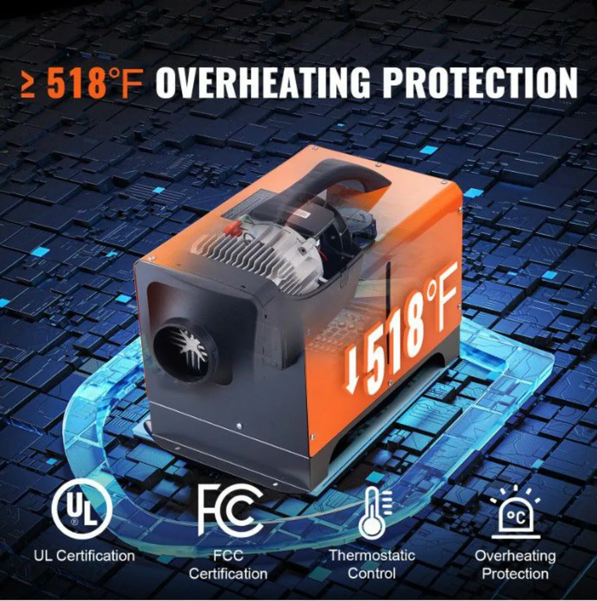 Diesel Air Heater All-in-one 12V 5KW LCD Remote - Image 3
