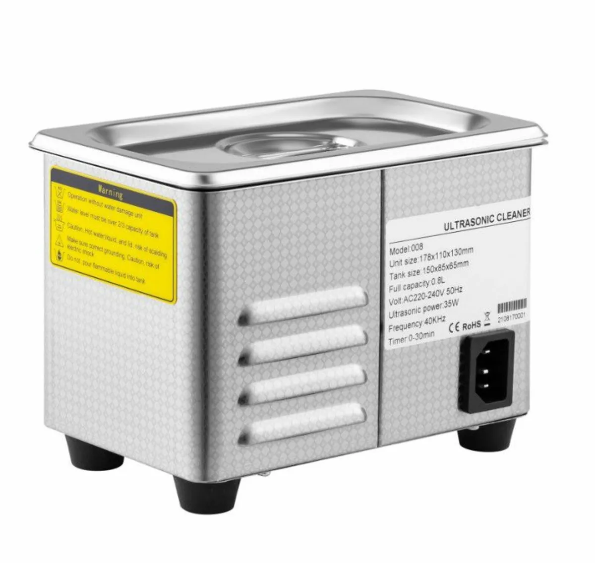 0.8L Ultrasonic Cleaners Digital Heater Timer - Image 3