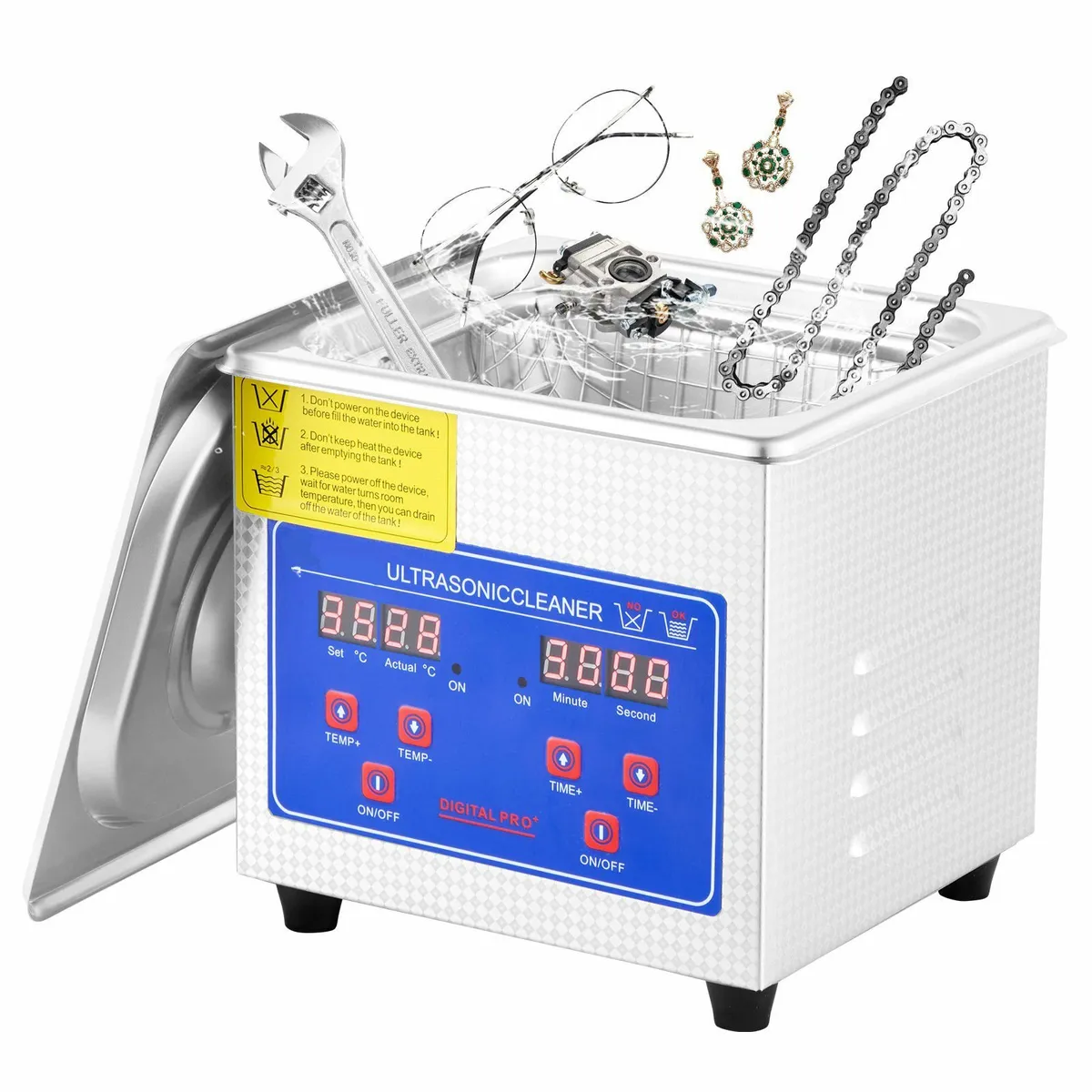 1.3L Stainless Steel Ultrasonic Cleaning Machine - Image 1