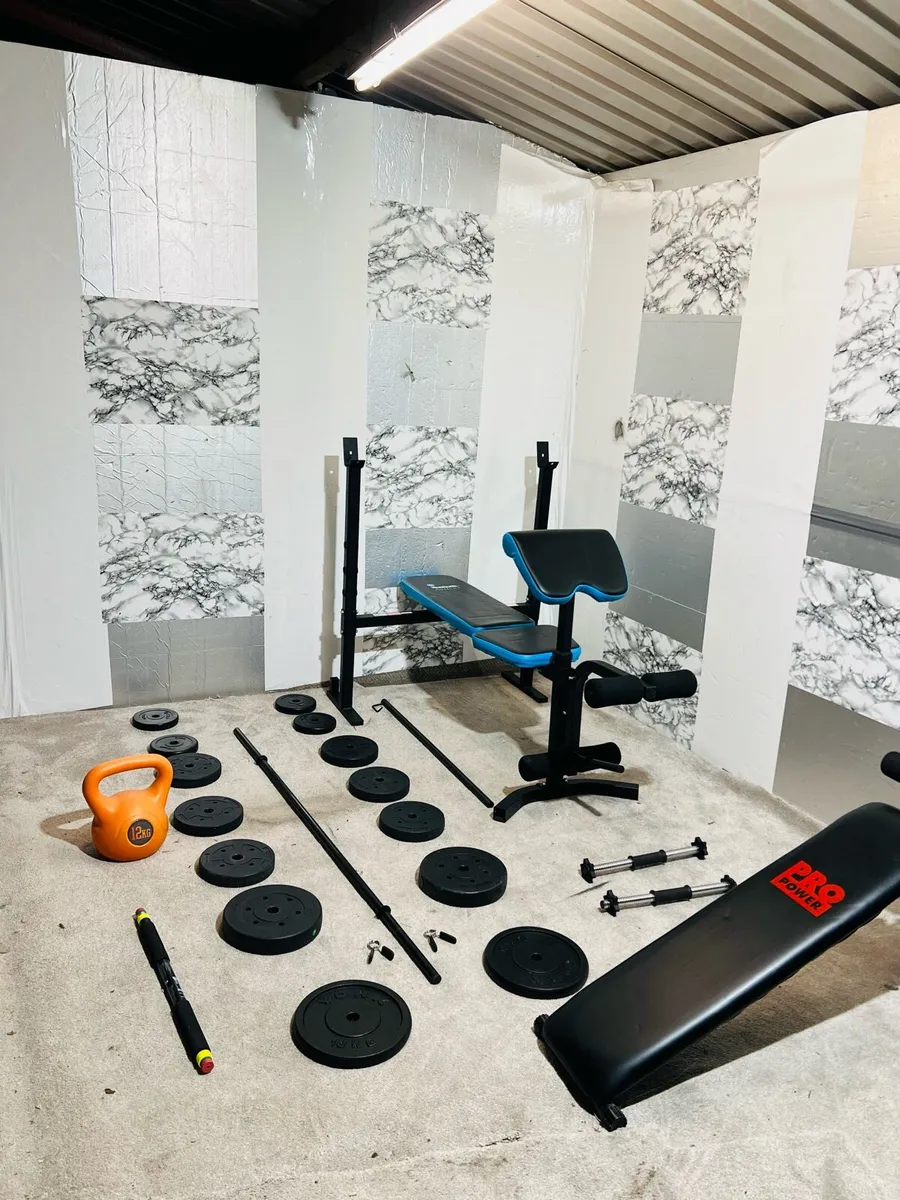 (Gym Bundle) benches weights barbell dumbbells etc - Image 2