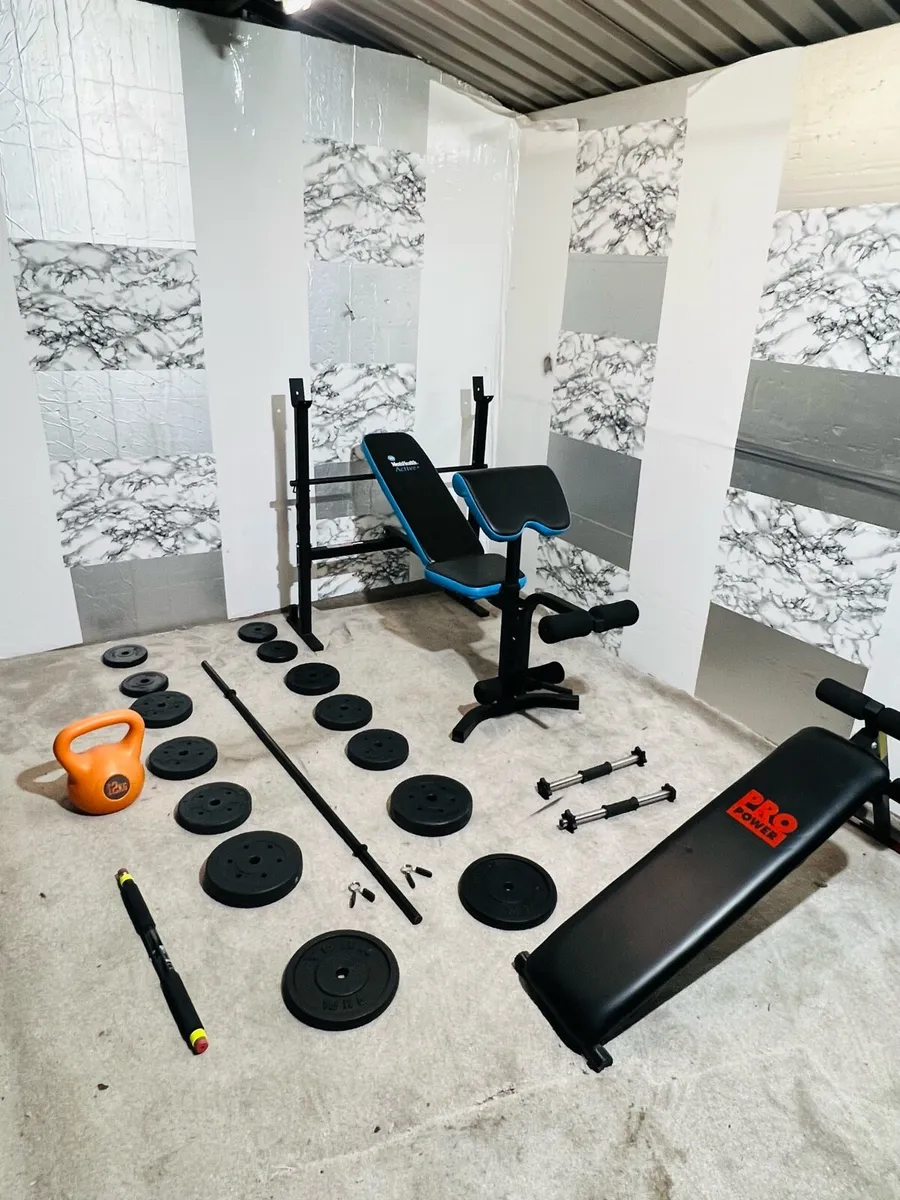 (Gym Bundle) benches weights barbell dumbbells etc - Image 3